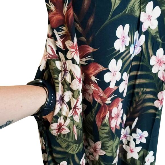 Chaser Floral Ruffle Front Tie Back Maxi Dress, Size Medium New with Tag - Picture 11 of 15